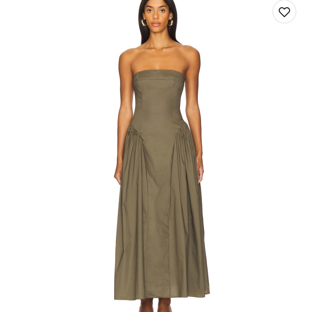 WeWoreWhat Olive Strapless Corset Dress